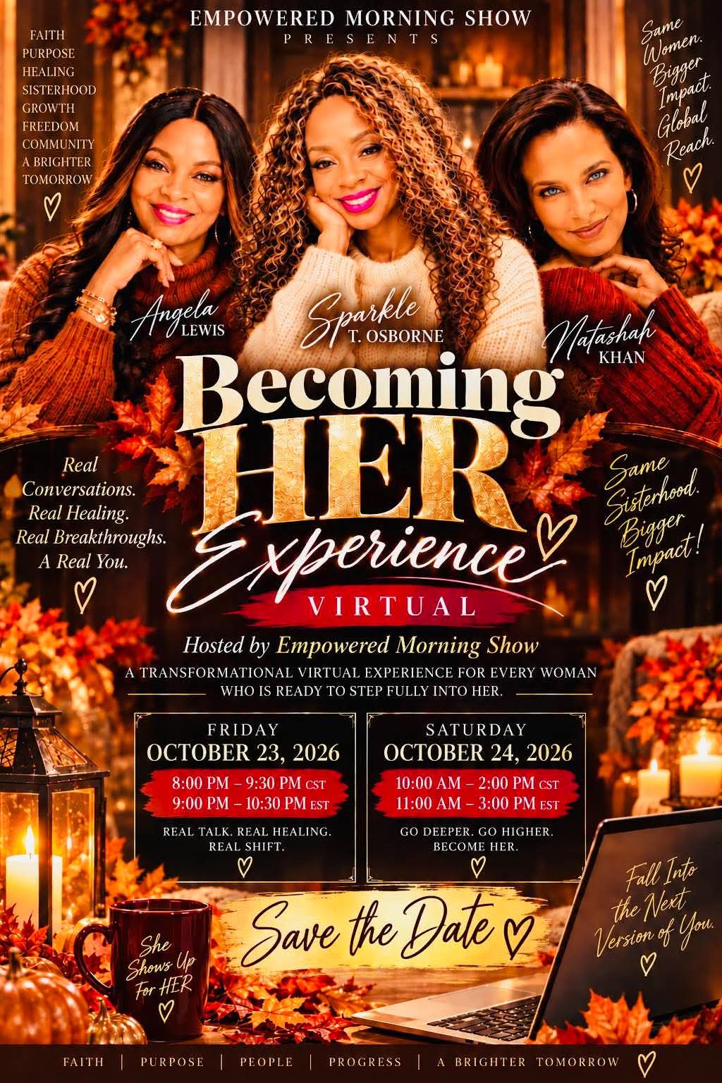 Becoming HER Experience virtual event on October 23 and 24, 2026