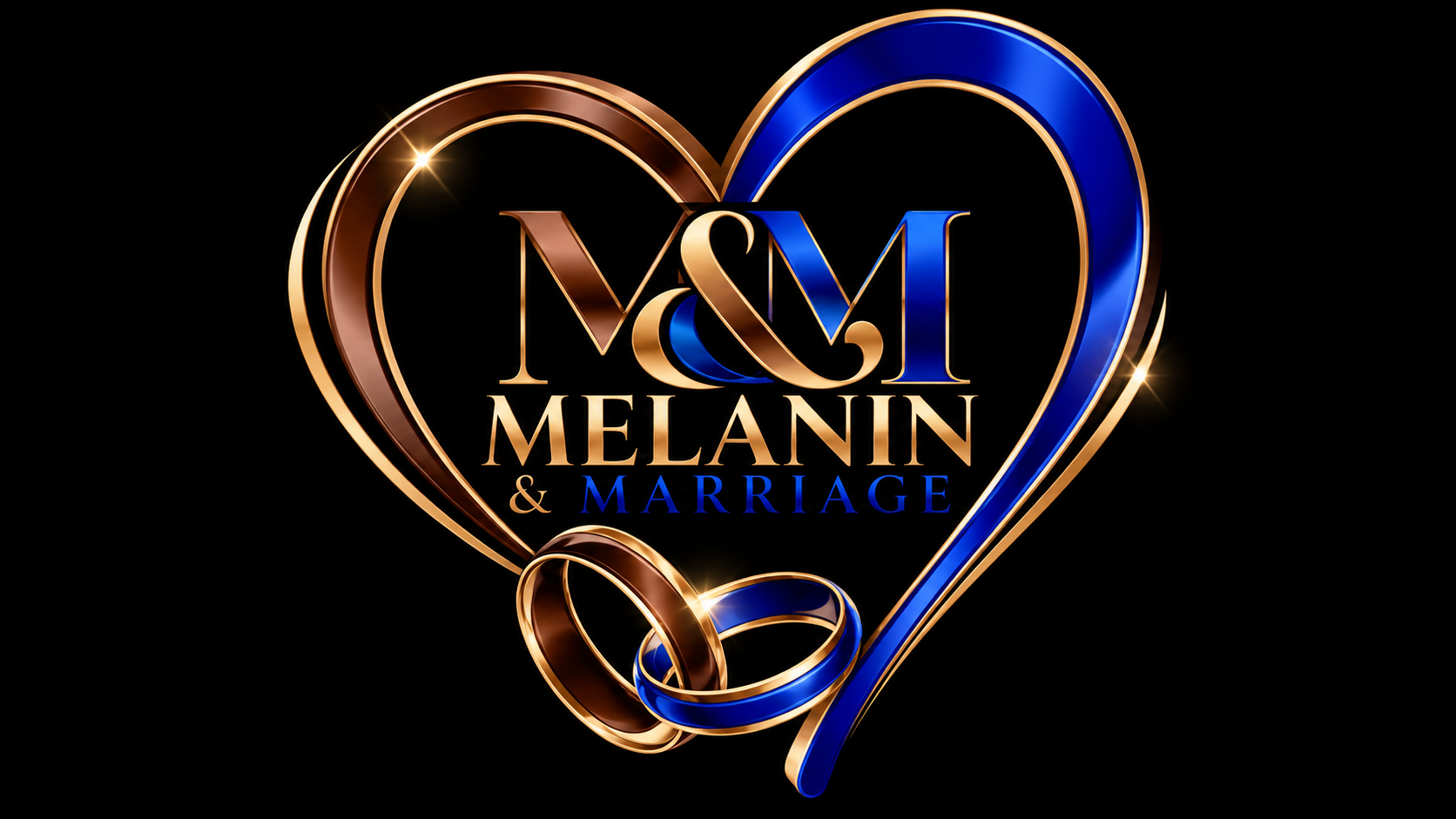 Melanin and Marriage heart logo